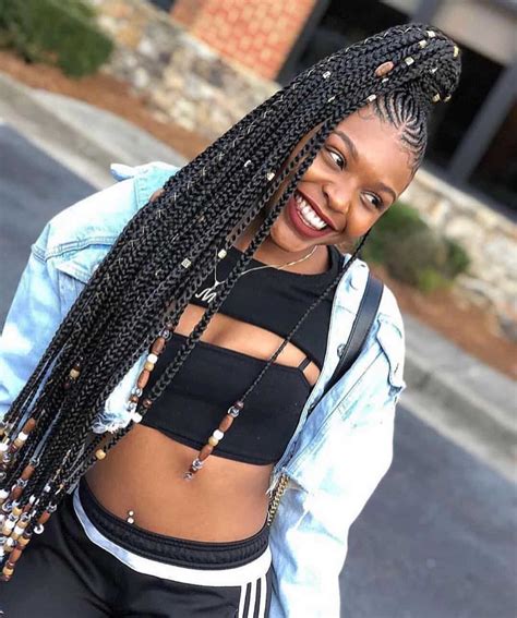 Braided Hair Style With Beads