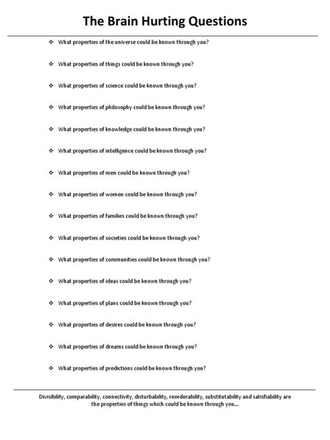 Brain Hurting Questions