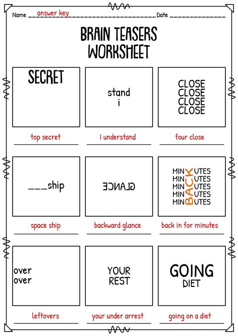 Brain Teasers For Kids Words