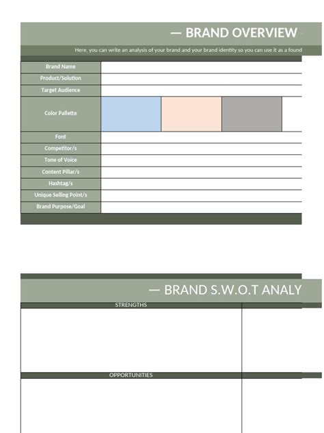 Brand Overview Template