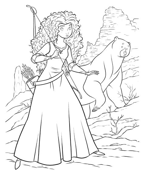 Dibujos de Mérida (Brave) (Princesa Disney) para Colorear