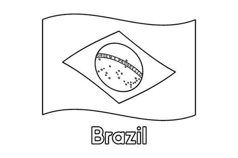 Brazil Flag Color Page