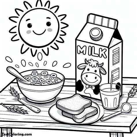 Breakfast Coloring Pages