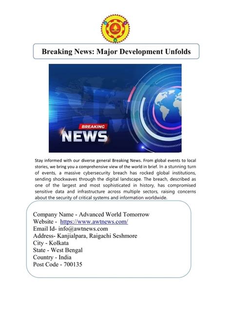 Breaking News Major Development in High-Profile Case