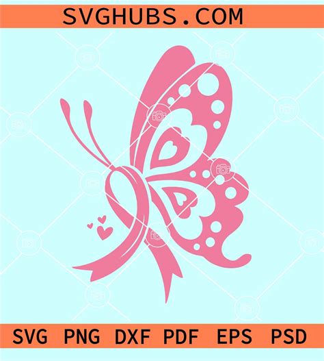 Fluttering for a Cause: Astonishing Breast Cancer Butterfly SVG Designs to Inspire Awareness and Support
