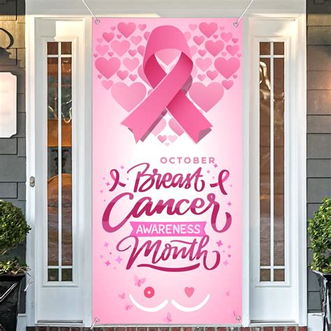 Gorgeous Pink Ribbons On Your Door: Breast Cancer Awareness Door Decorations That Matter