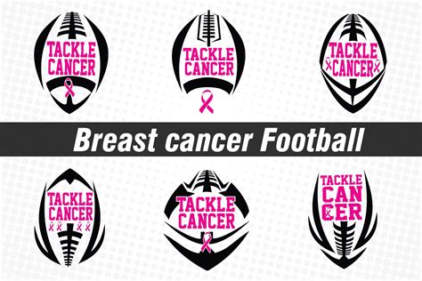 Score a Victory Against Breast Cancer with Our Stylish Football SVG Design