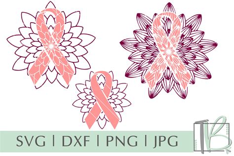 90+ Breast Cancer Mandala SVG, Breast Cancer SVG, Mandala SVG File, Pink Ribbon SVG. Sunflower Breast Cancer Ribbon Mandala