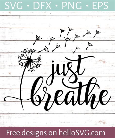 Download Breathe SVG File - SVG Design Cricut SVG Free PSD Mockups