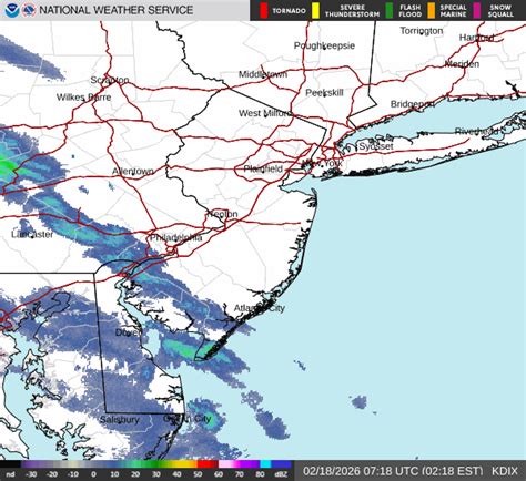 Winter Storm Watch Issued for 68 Inches of Snow WedThurs Brick, NJ