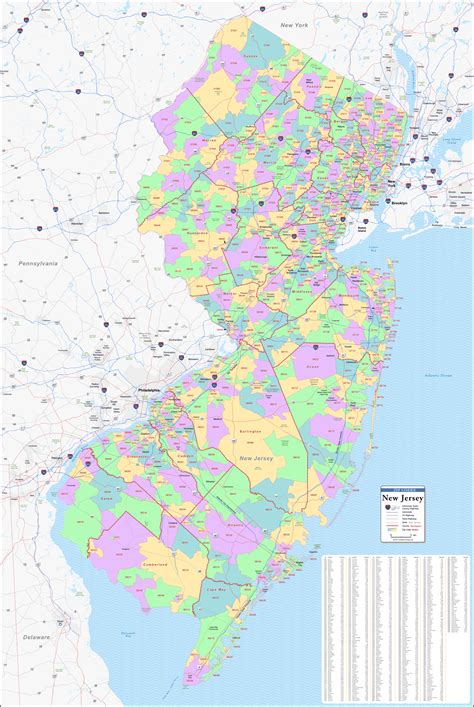 Brick Nj Zip Code Map