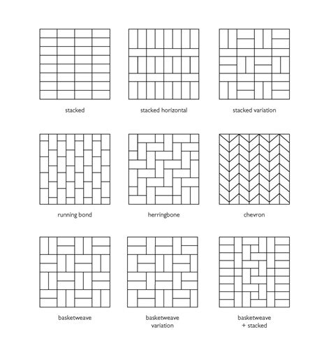 Brick Tile Layout Patterns