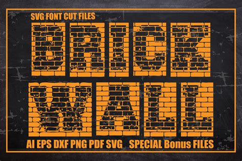 Download Brick Wall SVG Font Cut Files Printable