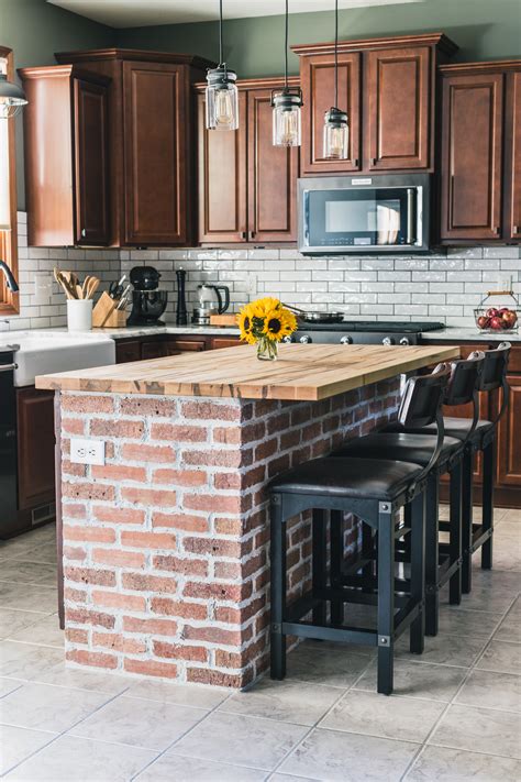 Unleashing the Charm of Rustic Sophistication with Bricks and Cement Kitchen Cabinets