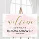 Bridal Shower Welcome Sign Template