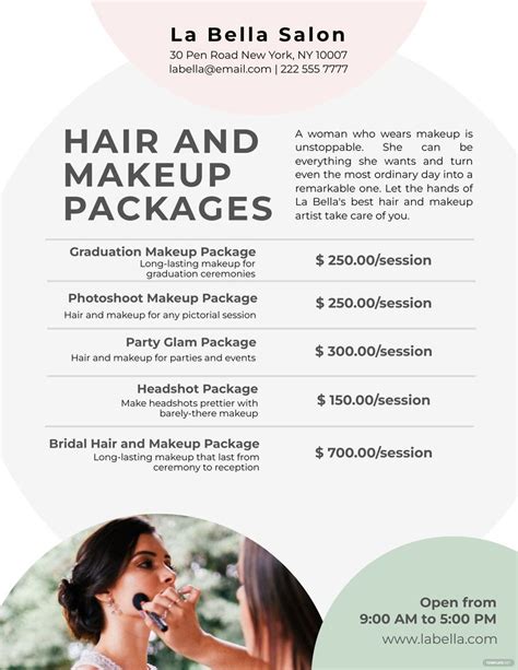 Bridal Makeup Quotation Format Template Download