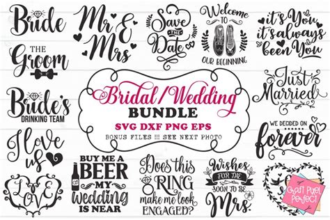 Say 'I Do' to Wonderfully Whimsical Bridal Shower SVGs: Find your Perfect Match!
