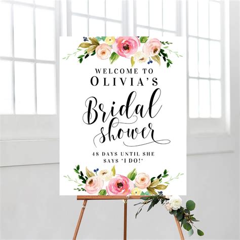 Bridal Shower Welcome Sign Printable