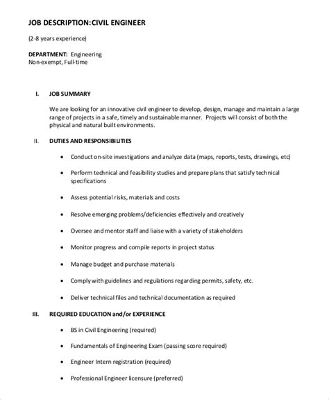 Brief Description Of A Civil Engineer