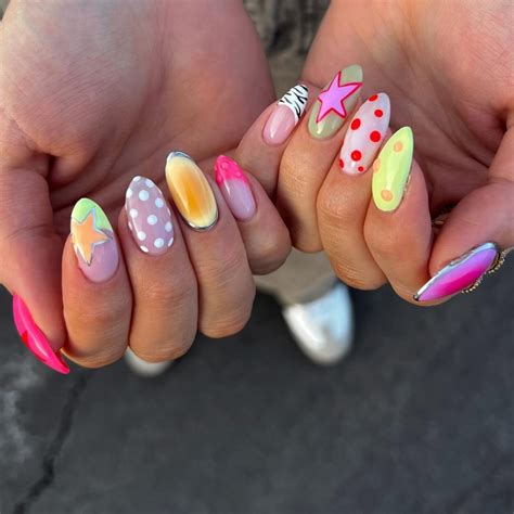 Bright Colorful Design Manicure Summer