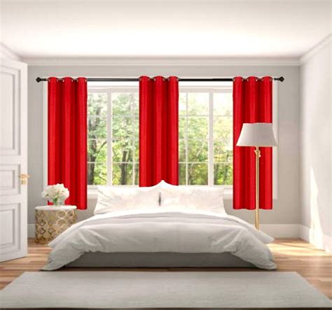 Bright Red Curtains