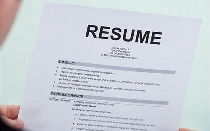 Bring Copies Of Your Resume And Portfolio