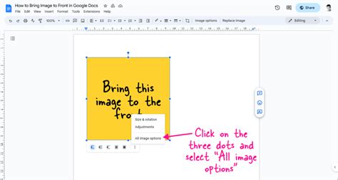 Bring in Front of Text: