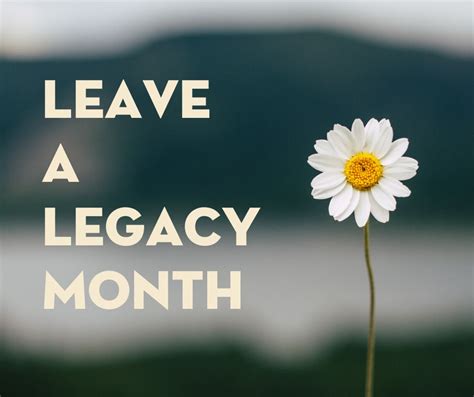 Bringing Legacy Month forward