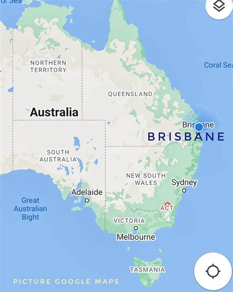 Map of surroundings of Brisbane