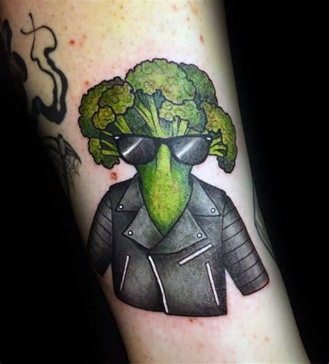 Broccoli flash style tattoo done by Bobby at Immortal Ink