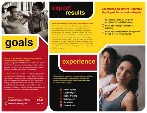 Fitness Training TriFold Brochure Template