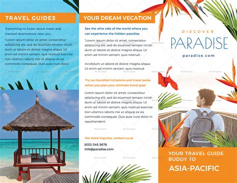 Travel And Tourism Brochure Templates Free Great Sample Templates