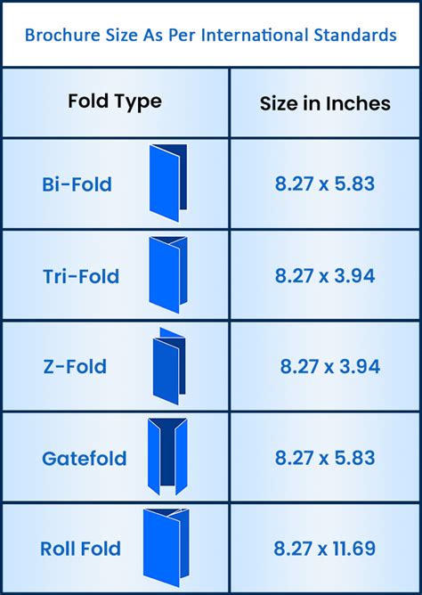 Brochure Size Dimensions