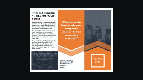 Brochure Template On Microsoft Word