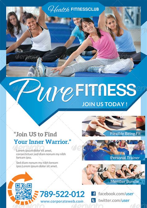 Gym and Fitness trifold Brochures Trifold brochure, Brochure