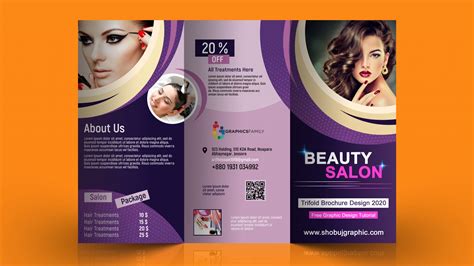 Hair Salon TriFold Brochure Template in PSD, Ai & Vector BrandPacks
