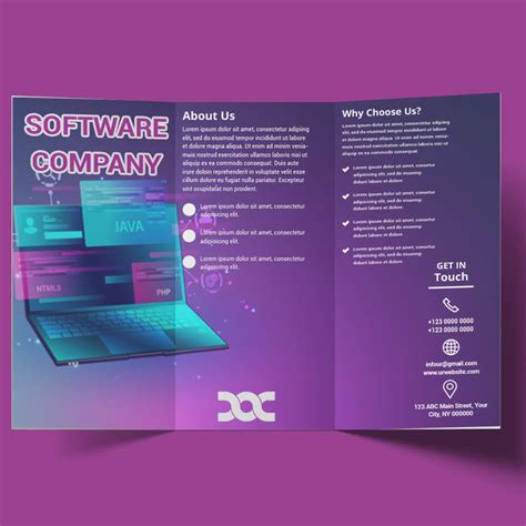 Tech Startup Brochure Trifold Trifold brochure, Brochure, Business