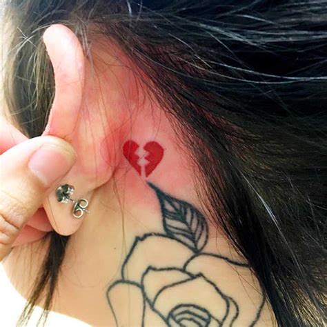 Broken Heart Tattoos On Neck