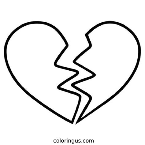 Broken Heart Coloring Pages