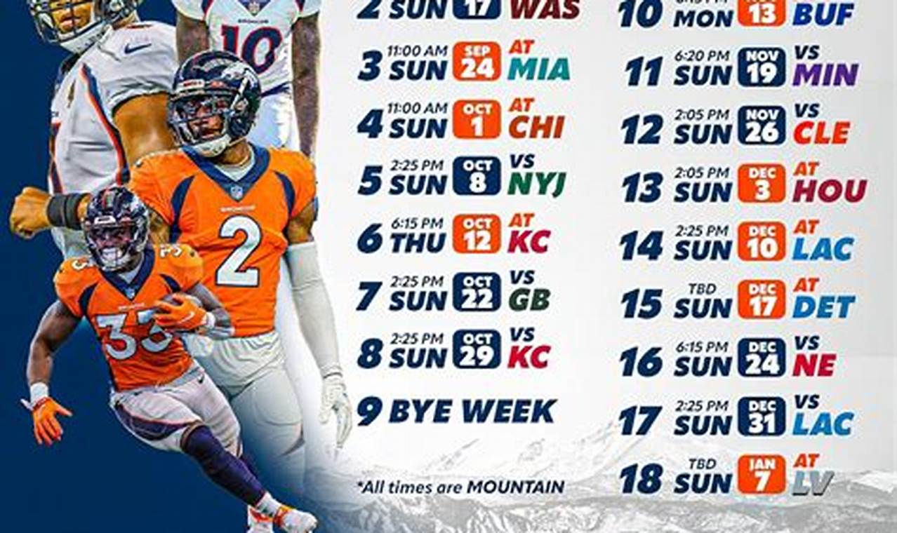 Broncos Uniform Schedule 2024-23
