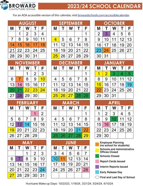 Broward County Academic Calendar