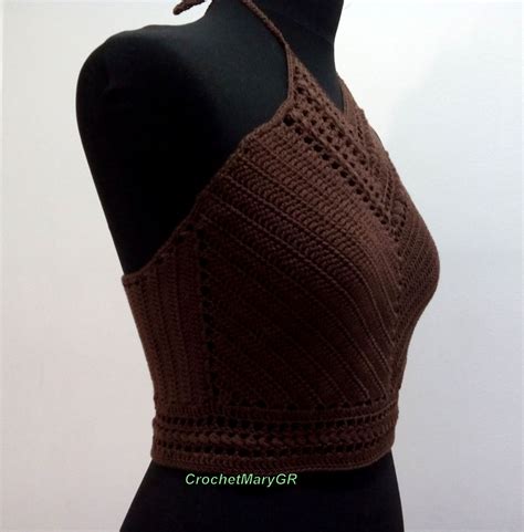 Brown Crochet Top