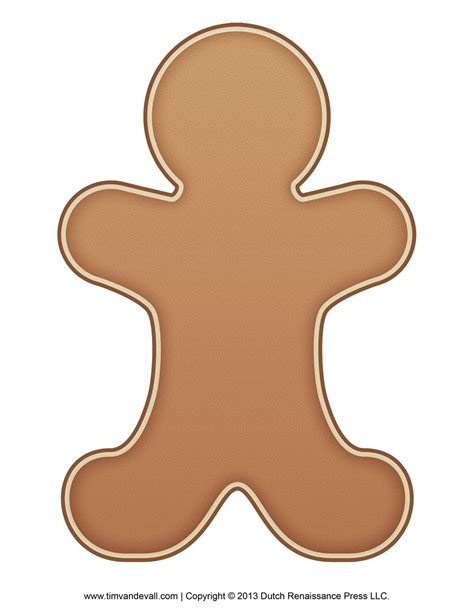 Brown Gingerbread Man Template