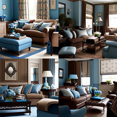 Brown and Blue Living Room Color Schemes