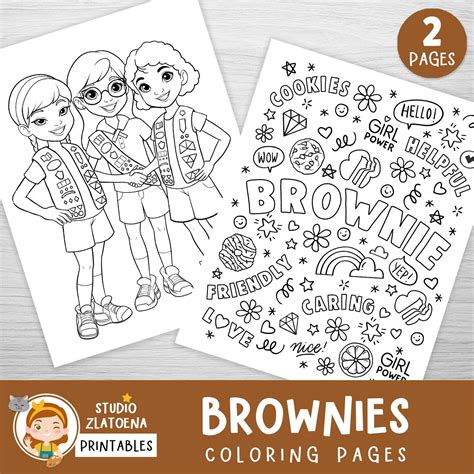 Brownie Coloring Pages