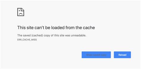 Browser Cache Error