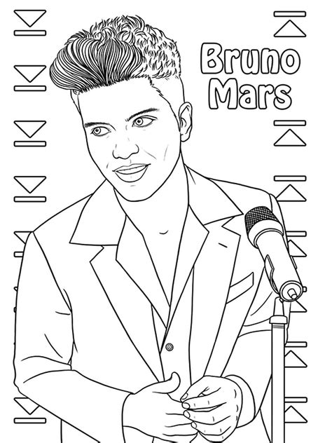 Bruno Mars Coloring Pages