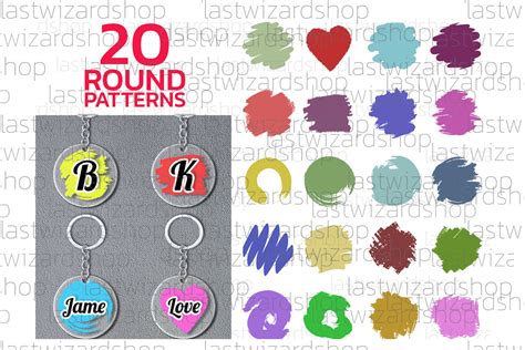 Download Brush Round Keychain Pattern SVG Bundle Cricut SVG