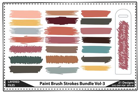 Download Brush Strokes Bundle For Crafts