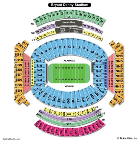 Bryant Denny Interactive Seating Chart